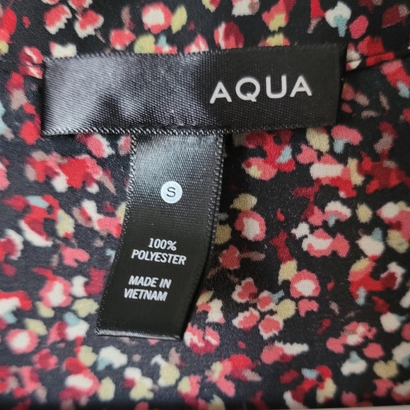 AQUA V-Neck Long Sleeve Shirt Blouse, Size S - Picture 10 of 11